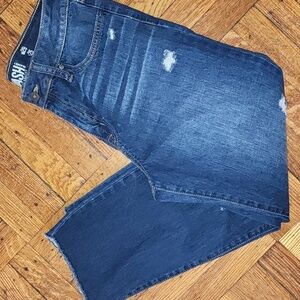 Cropped Straight Leg Jeans